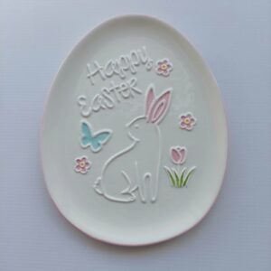 Διακοσμητικό Πασχαλινό Πιάτο με Λαγό Κεραμικό