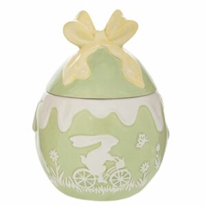 ΠΡΑΣΙΝΗ ΚΕΡΑΜΙΚΗ ΜΠΙΣΚΟΤΙΕΡΑ ΜΕ ΛΑΓΟ 16.5Χ16.5Χ23ΕΚ