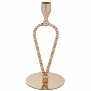 Χρυσό Μεταλλικό Κηροπήγιο με Βάση 10x10x31cm