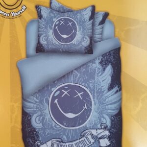 Σετ Μονά Σεντόνια Dark Rebel Smiley World 160x255 με Μαξιλαροθήκη Nef-Nef