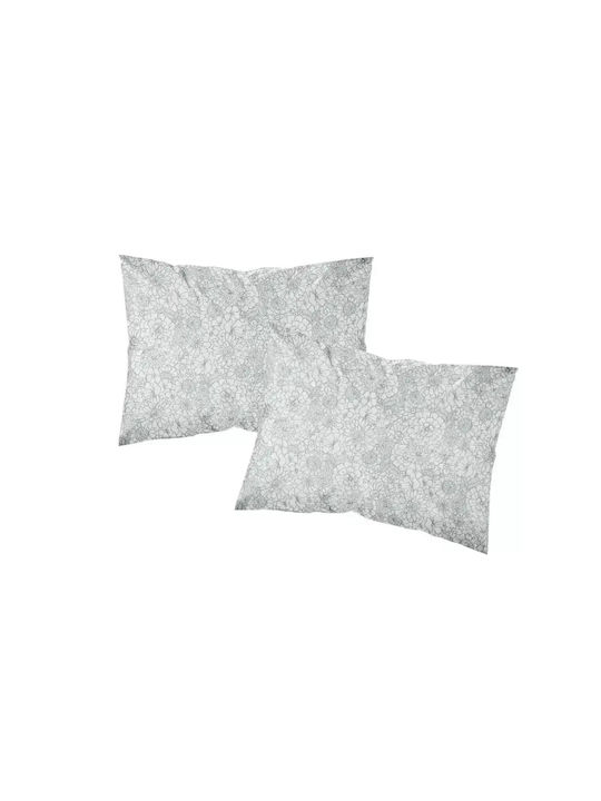 035805105017 Borea Bloom Σετ Μαξιλαροθήκες Πετρόλ 50x70cm