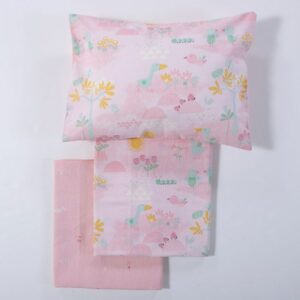 039588 Βρεφικό Σεντόνι Κούνιας Σετ Nef-Nef Homeware Spring Happiness Pink