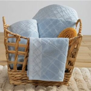 Πετσέτα Προσώπου Breylo Blue 50x90cm 100% Βαμβάκι