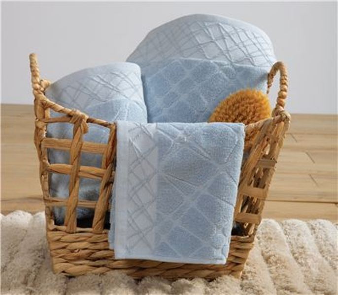 039634 Πετσέτα Προσώπου Breylo Blue 50x90cm 100% Βαμβάκι