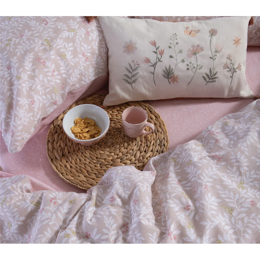 039701 Σετ Υπέρδιπλα Σεντόνια Cylia Beige Nef-Nef