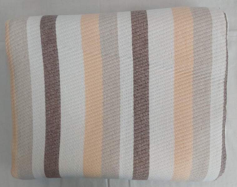 100-252 Adam Home Βαμβακερή Κουβέρτα Ριγέ 160x220cm