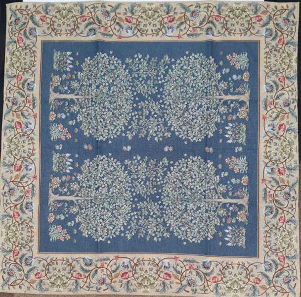 100-265-3 Τραπεζοκαρέ Δέντρο σε Μπλε Φόντο 140x140cm