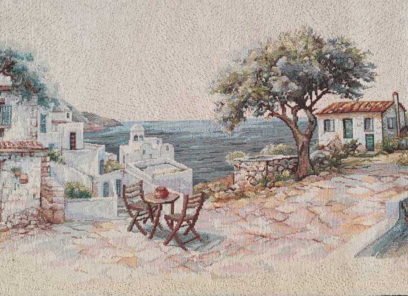 100-267-3 Καρεδάκι Τραπεζιού Καλοκαίρι στην Ακρογιαλιά 140χ140cm
