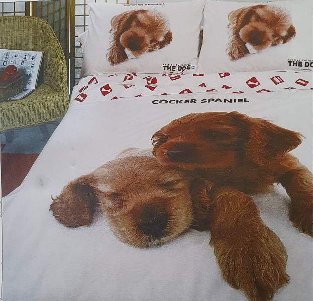 100-270.. Σετ Μονά Σεντόνια The Dog 160x260 με Λάστιχο 100% Βαμβάκι Παλαμαϊκή