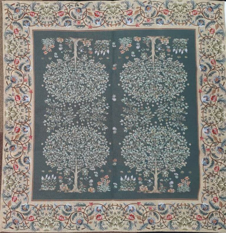 Τραπεζοκαρέ Δέντρο σε Πράσινο Φόντο 140x140cm