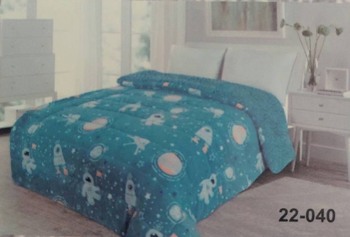 22-040 Κουβέρτα Flannel με Sherpa Διάστημα 150x200cm