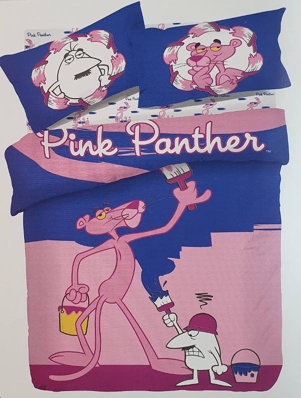 58538 Σετ Μονά Σεντόνια Pink Panther 170x260 με Μαξιλαροθήκη 50x70