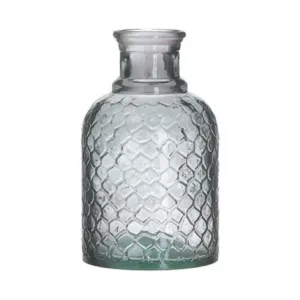 INART 6-70-522-0006 Βάζο Γυάλινο Ανθρακί 12x20cm