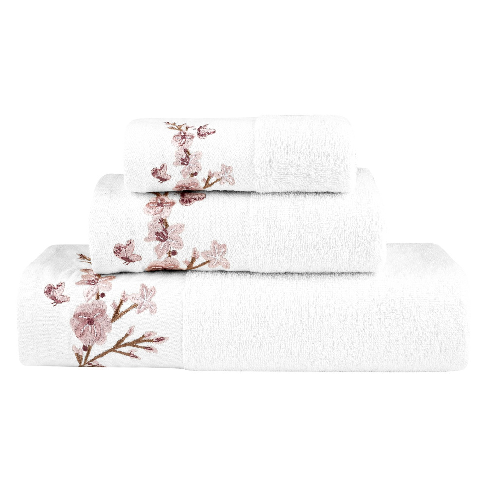 031803058138 Cherry Blossom Σετ Πετσέτες 3τμχ 70x140cm / 50x90cm / 30x52cm