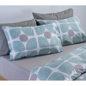 Nef-Nef Casual Coreo Aqua Σετ Σεντόνια Υπέρδιπλα με Λάστιχο 4 Τεμαχίων
