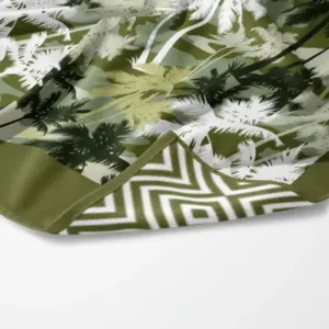 BOREA Πετσέτα Θαλάσσης Microfiber Quick Dry Palm Tree Λαδί 90x180cm