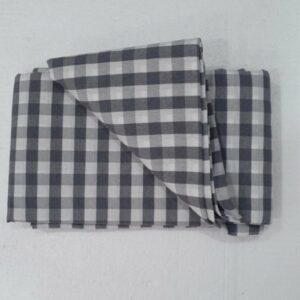 Τραπεζομάντηλο Καρό Γκρι-Λευκό 150x280cm