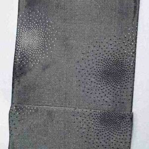Ράνερ Τραπεζιού Ασημί-Μαύρο 38x126cm