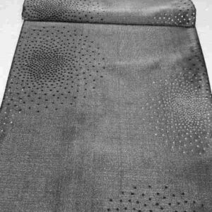 Ράνερ Τραπεζιού Ασημί-Μαύρο 38x126cm