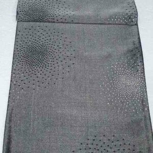 Ράνερ Τραπεζιού Ασημί-Μαύρο 38x126cm