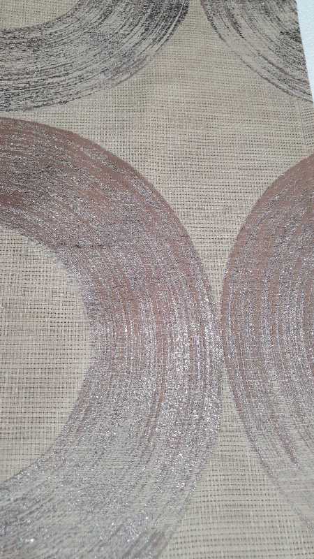 500-146 Ράνερ Μπεζ-Ασημί με Μισούς Κύκλους 33x120cm