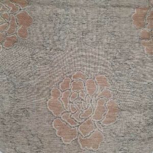 Ράνερ Τραπεζιού Μπεζ-Σομόν με Λουλούδια 32x160cm