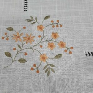 Τραπεζοκαρέ με Κοφτό Κέντημα 130x130cm
