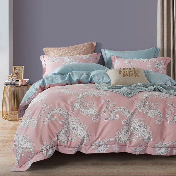 500-166 Σεντόνια Εμπριμέ Σετ Paisley Υπέρδιπλα