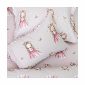 BOREA Little Queen Σετ Σεντόνια Μονά Βαμβακερά Ροζ 160x240cm 2 Τεμαχίων