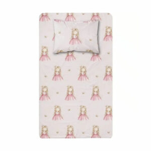 BOREA Little Queen Σετ Σεντόνια Μονά Βαμβακερά Ροζ 160x240cm 2 Τεμαχίων