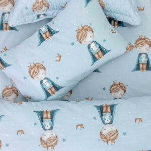 BOREA Little King Σετ Σεντόνια Μονά Βαμβακερά Πετρόλ 160x240cm 2 Τεμαχίων