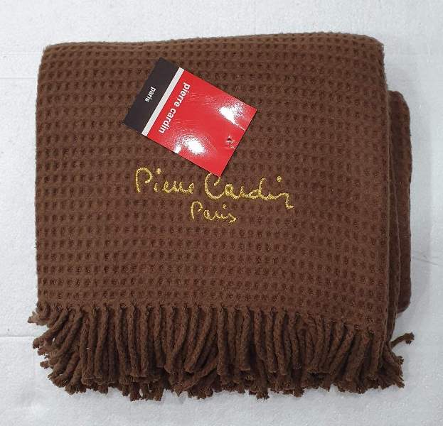 PARIS-1 Ριχτάρι – Κουβέρτα Καναπέ PIERRE CARDIN Καφέ 140x180cm 50% Βαμβάκι - 50% Ακρυλικό