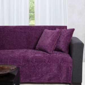 BOREA Σετ Ριχτάρια Σενίλ 2 Τεμαχίων Μωβ 180x230cm & 180x270cm