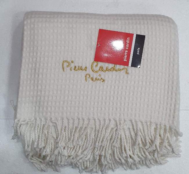 PARIS-902 PIERRE CARDIN Ριχτάρι – Κουβέρτα Καναπέ Εκρού 140x180cm 50% Βαμβάκι - 50% Ακρυλικό