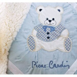 PIERRE CARDIN Teddy Blue Κουβέρτα Κούνιας Fleece / Sherpa 80x110cm