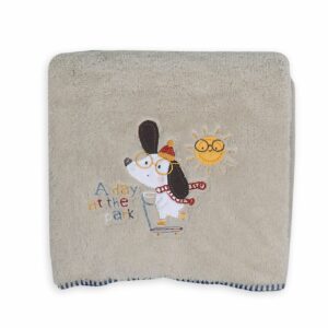 NEF-NEF A Day At The Park Κουβέρτα Fleece Κούνιας Γκρι 110x150cm
