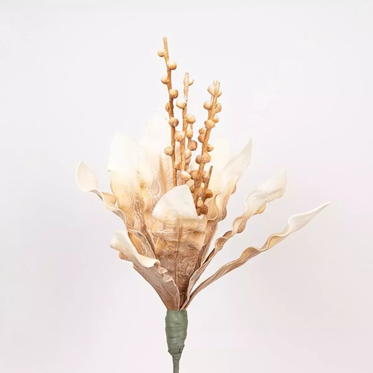 816-20055 Estheti Διακοσμητικό Κλαδί Αλόη Foam Μπεζ 35x95cm
