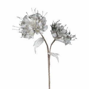 Διακοσμητικό Λουλούδι / Κλαδί Foam Γκρι 85cm