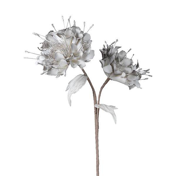 816-20102_3 Διακοσμητικό Λουλούδι / Κλαδί Foam Γκρι 85cm