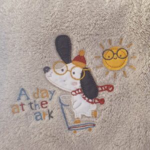 NEF-NEF A Day At The Park Κουβέρτα Fleece Κούνιας Γκρι 110x150cm