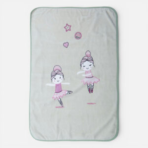 Nef-Nef Ballerine World Κουβέρτα Κούνιας Fleece Πράσινο Mint 100x140cm