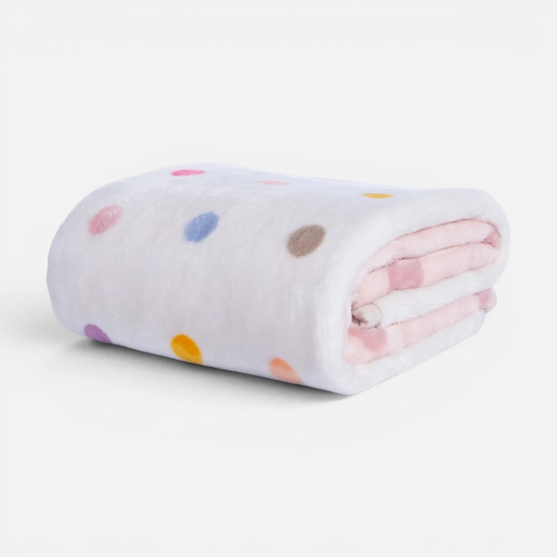 040925 Κουβέρτα Βελουτέ Κούνιας Nef-Nef Baby Dots Pink 75x100cm