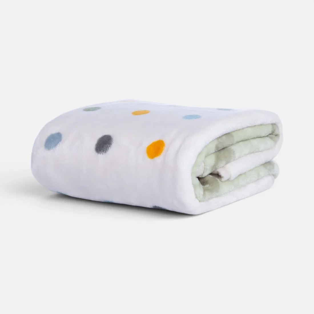 040927 Κουβέρτα Βελουτέ Κούνιας-Αγκαλιάς Nef-Nef Baby Dots Green 75x100cm