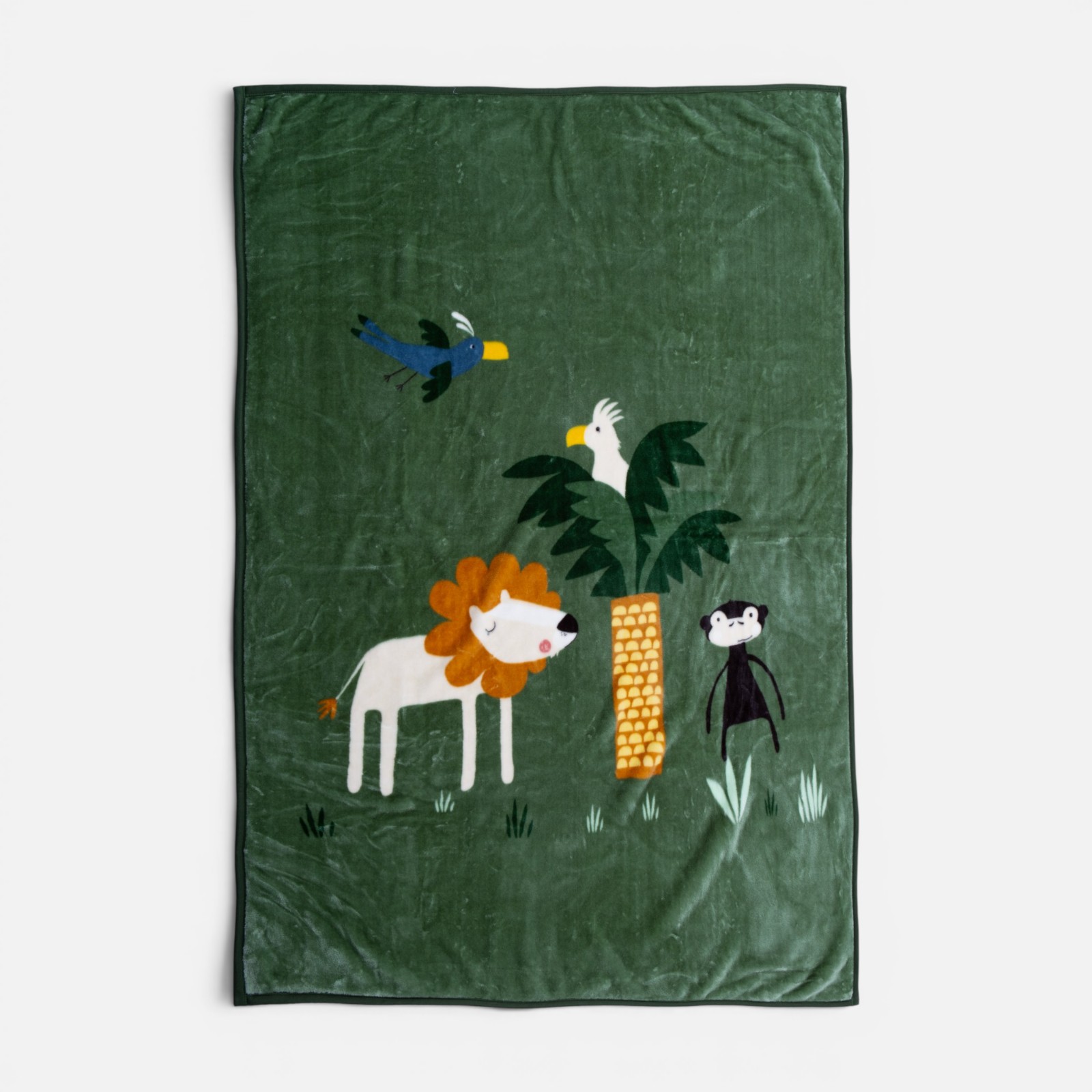 040929 Κουβέρτα Παιδική Jungle Mania Nef-Nef Homeware Green 160x220cm