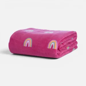 Παιδική Κουβέρτα Fleece Μονή Nef-Nef Rainbow Mood Fuchsia 160x220cm