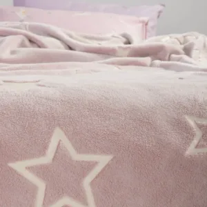 Φωσφοριζέ Κουβέρτα Fleece Κούνιας Nef-Nef Homeware Junior Starlight Pink 110x150cm