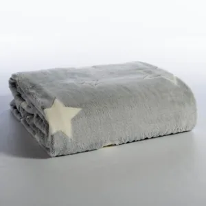 Φωσφοριζέ Κουβέρτα Fleece Κούνιας Nef-Nef Homeware Junior Starlight Grey 100% Polyester 300gsm 110x150cm