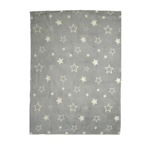Φωσφοριζέ Κουβέρτα Fleece Κούνιας Nef-Nef Homeware Junior Starlight Grey 100% Polyester 300gsm 110x150cm