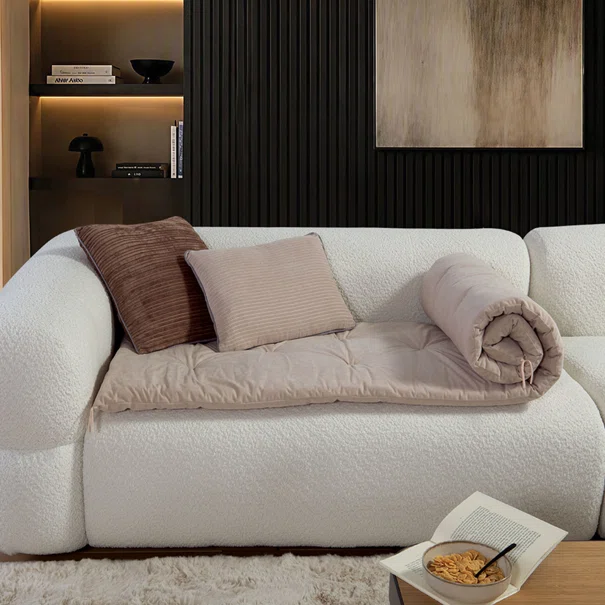 038913 Ανωστρώμα Διθέσιου Καναπέ Nef-Nef Homeware Eriete Μπεζ 70x180cm