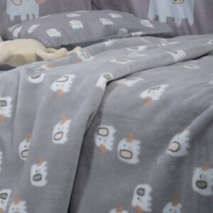 Βρεφική Κουβέρτα Fleece Αγκαλιάς Elephants Grey Nef-Nef Homeware 110x150cm